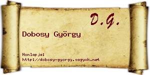 Dobosy György névjegykártya