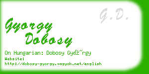 gyorgy dobosy business card